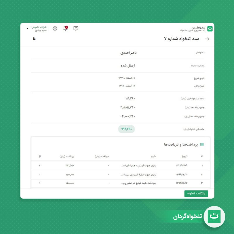 انواع تنخواه گردان در حسابداری